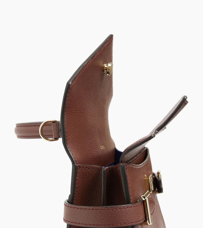 Petit modèle Emilie double rabat Le Tanneur Ébène