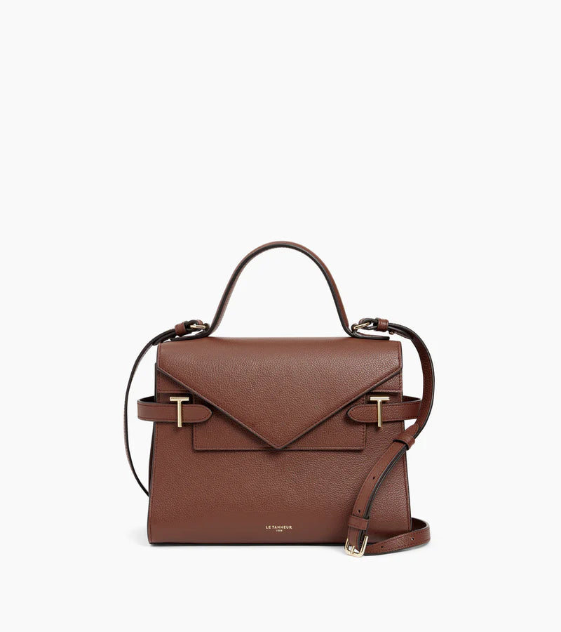Sac Emilie double rabat Le Tanneur Ébène