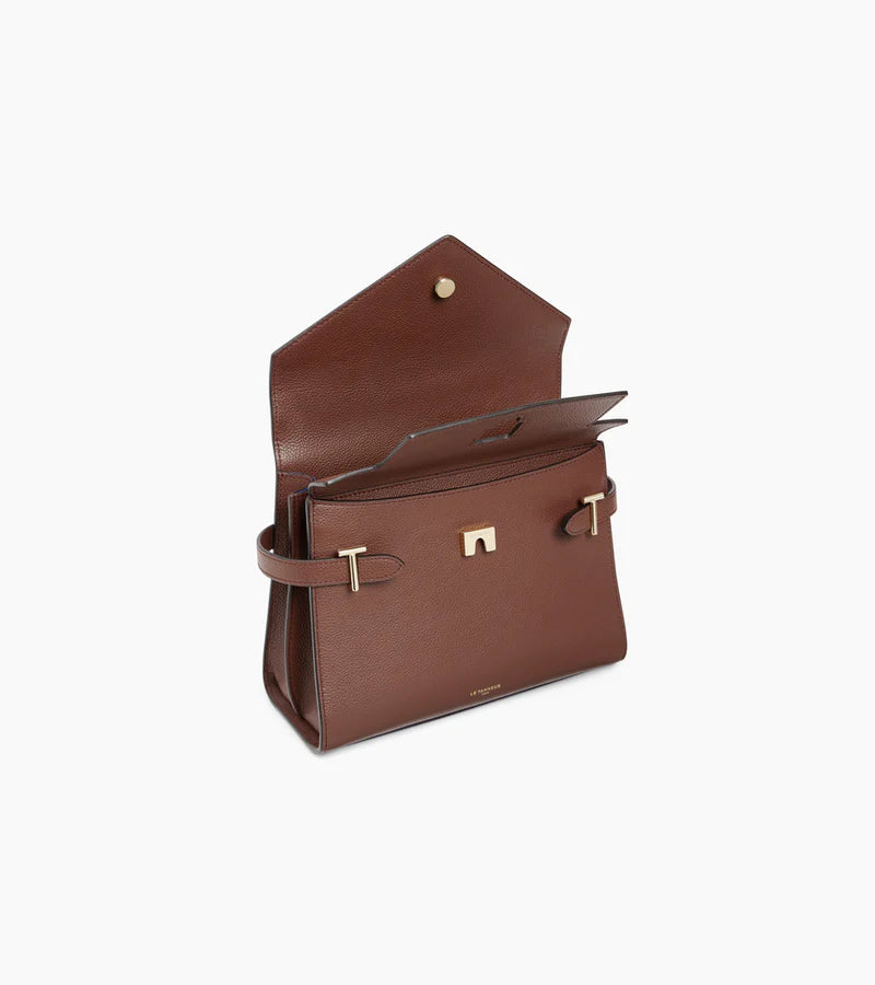 Sac Emilie double rabat Le Tanneur Ébène