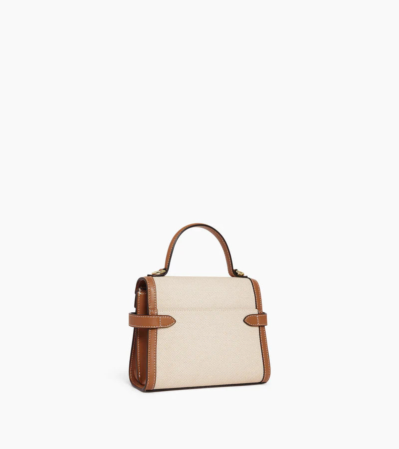 Petit modèle Emilie double rabat Le Tanneur Toile Coton et Cuir