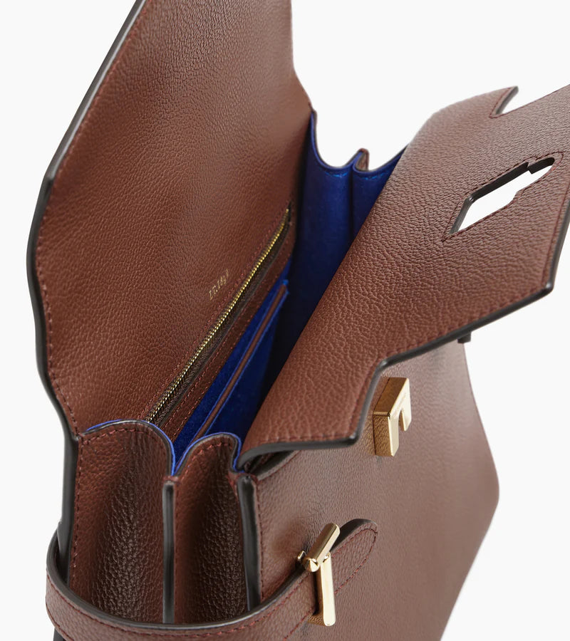 Sac Emilie double rabat Le Tanneur Ébène