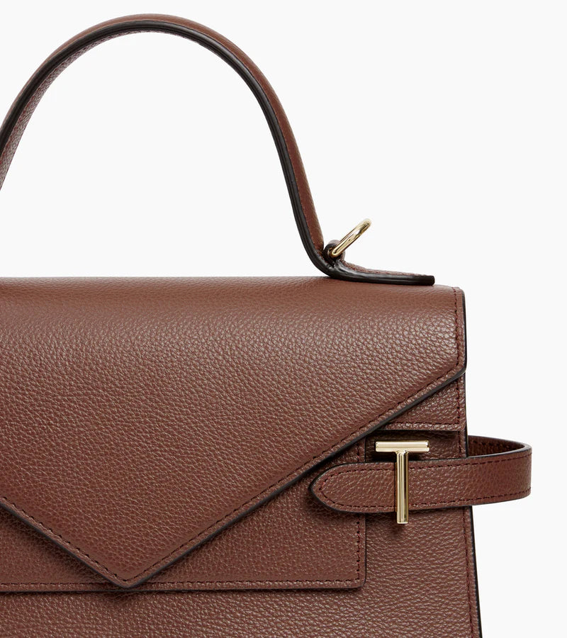 Sac Emilie double rabat Le Tanneur Ébène