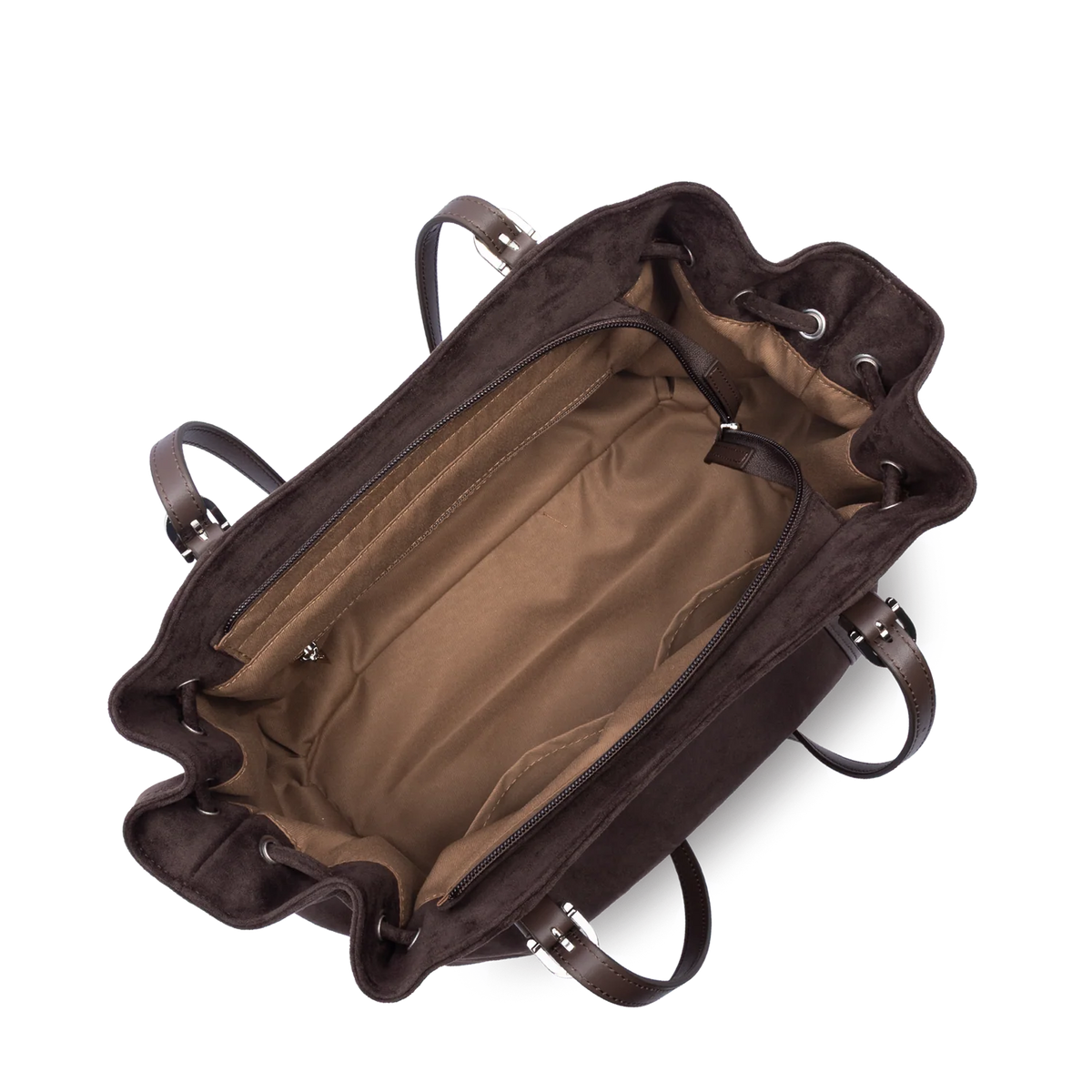 Sac Cabas Velvet Emma Lancaster Marron