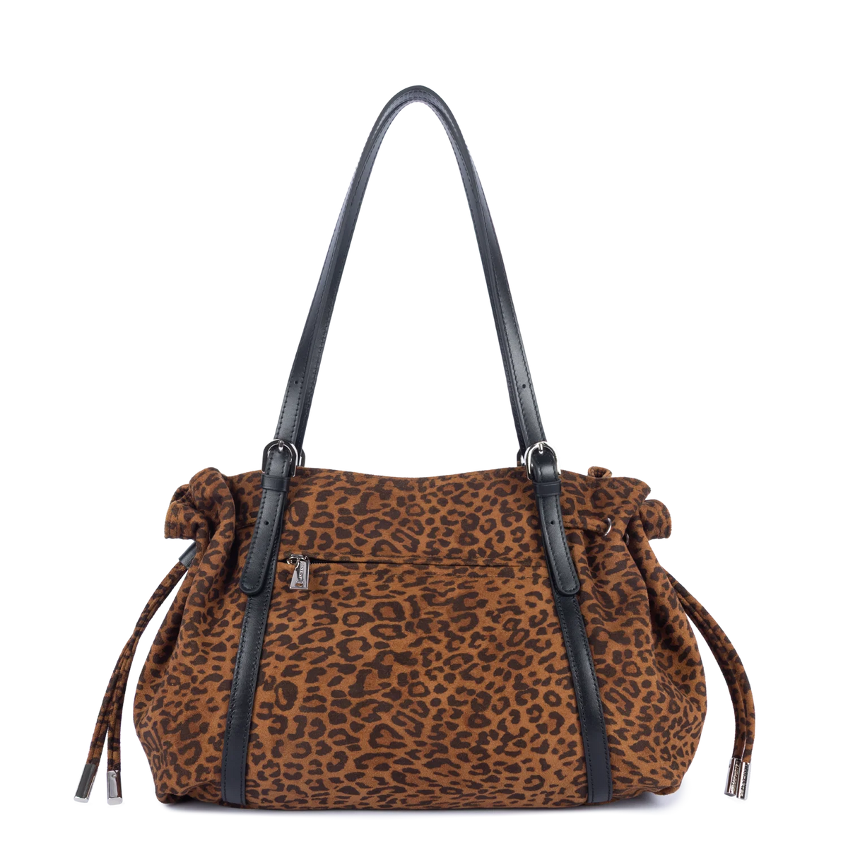Sac Cabas Velvet Emma Lancaster Marron Léopard