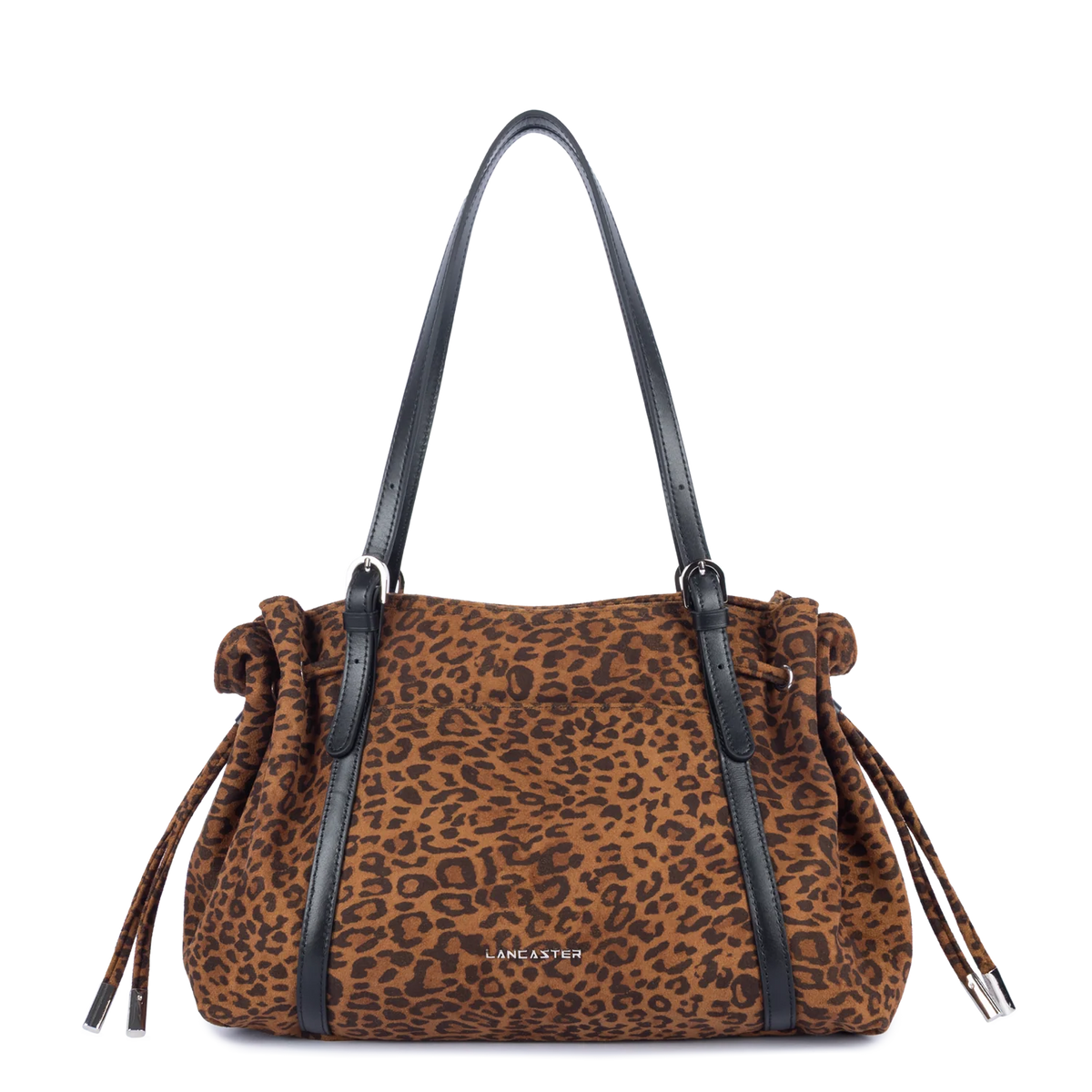Sac Cabas Velvet Emma Lancaster Marron Léopard
