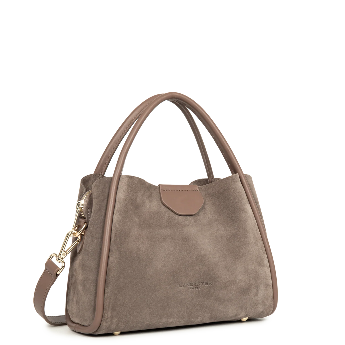 Petit Sac à main Suède Ida Lancaster Marron