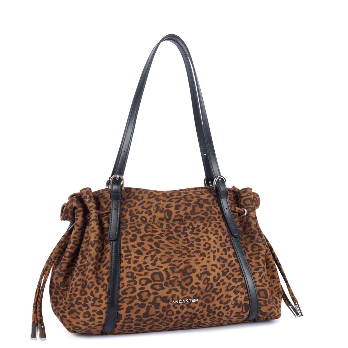 Sac Cabas Velvet Emma Lancaster Marron Léopard
