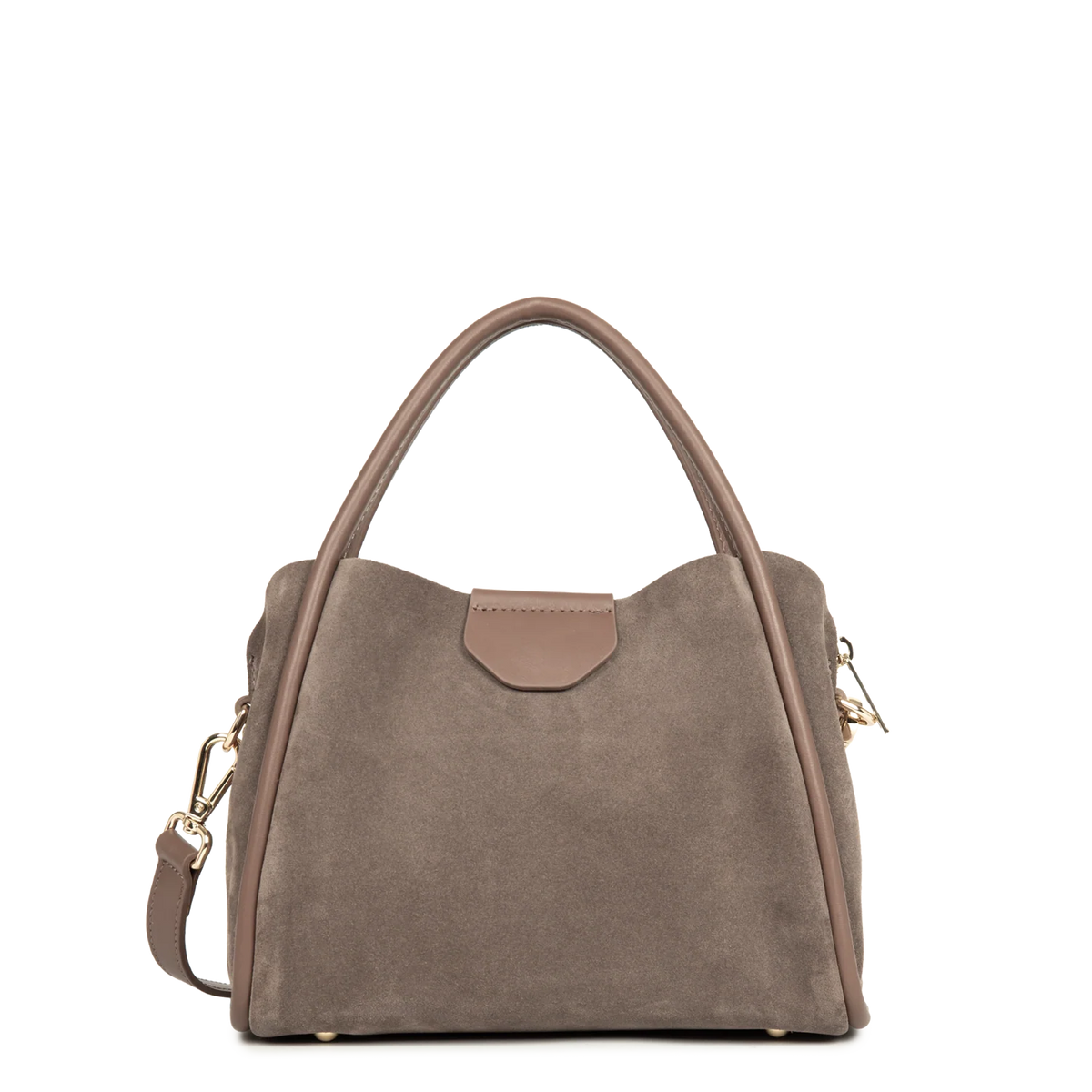 Petit Sac à main Suède Ida Lancaster Marron